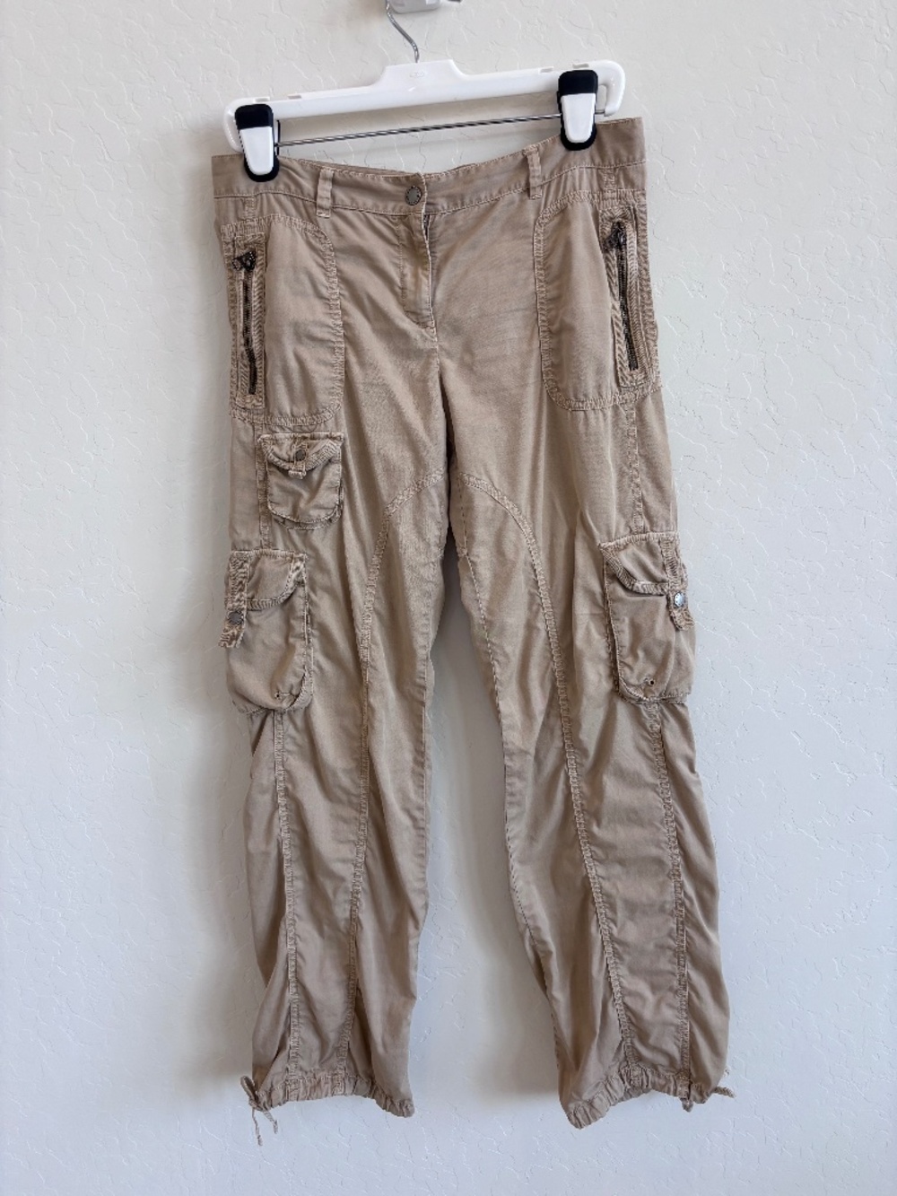 Armani Exchange Y2K Style Khaki Cargo Pants - Size 6 - Picture 7 of 16